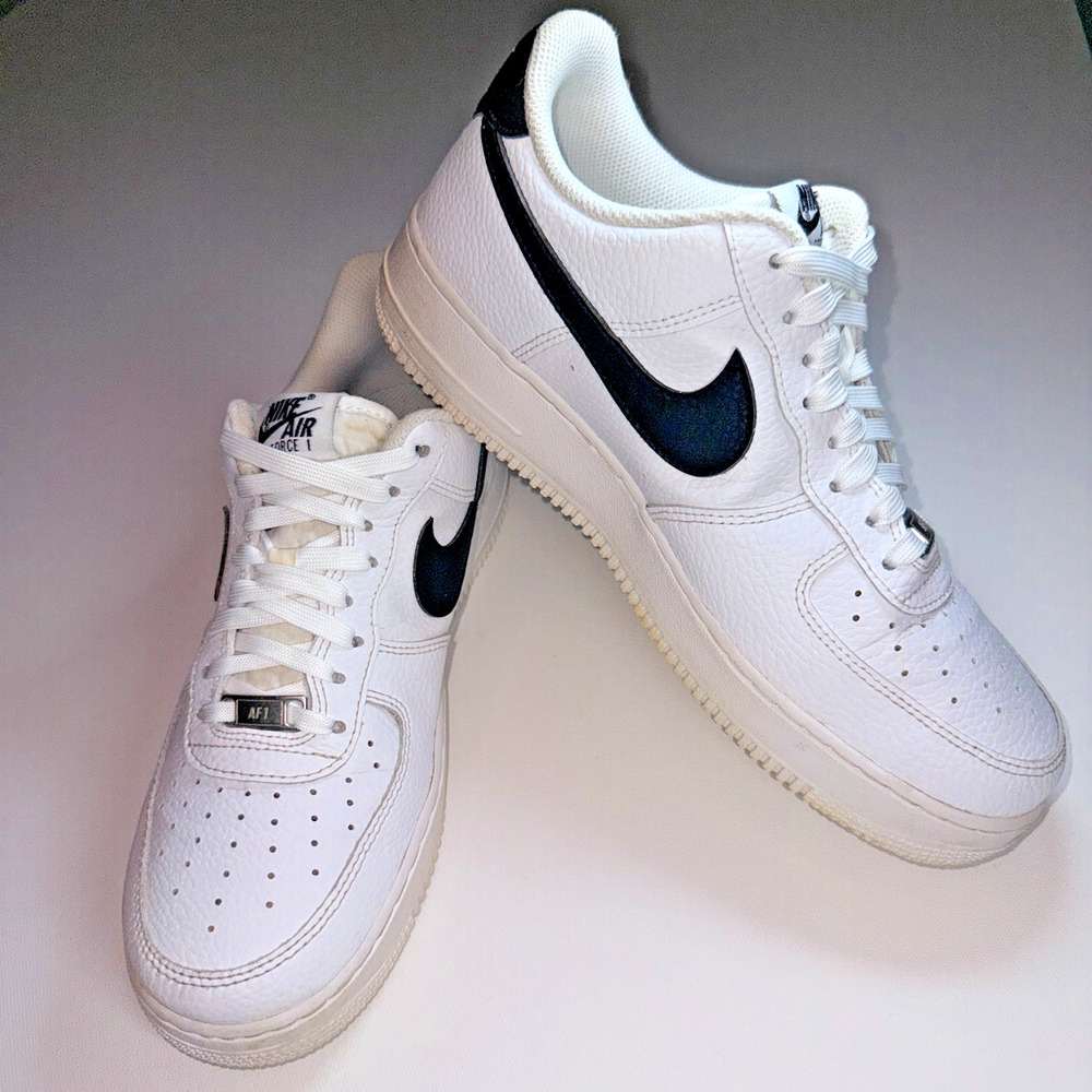 Nike Air Force 1 One Low '07 White Black Swoosh CT2302-100 Men’s 9
